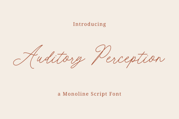 Auditory Perception Font: A Delightful Handwritten Typeface for Digital Design