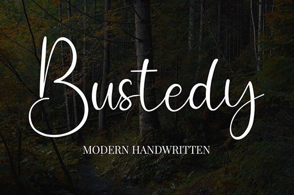 Bustedy: A Versatile Script Font for Editorial Design