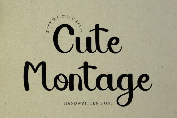 Cute Montage: A Handwritten Typeface That Adds Charm to Campaigns