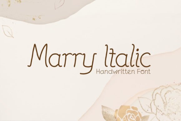 Elevate Your Editorial Design with the MARRY ITALIC Handwritten Typeface